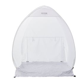Spray Paint Shelter, 40 x 35 x 40 in Pop-Up Portable Spray Paint Tent with Built-In Floor, Exhaust Window and Storage Bag