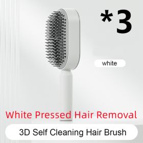 Self Cleaning Hair Brush For Women One-key Cleaning Hair Loss Airbag Massage Scalp Comb Anti-Static Hairbrush (Option: Set G)