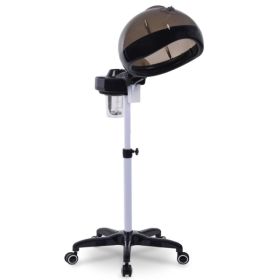 Standing Hair Steamer For Nature Black Hair, Hooded Heating Steam Cap For Deep Conditioning W/Adjustable Height And Angle, Hot Mist For Hydration (Option: defaulttitle)