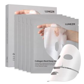 5 SHEETS/BOX Deep Collagen Anti Wrinkle Lifting Mask Collagen Mask Skincare Facial Masks For Women Skin Care Deep Hydration Tone Correction & Rad (Option: FirmnessElasticitySupport)