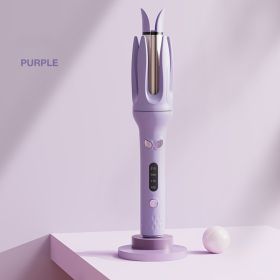 Spin And Curl, Automatic Hair Curling Iron For Healthy & Shiny, Effortless Curls & Waves, 28mm Barrel Hair Curler With 4 Temperature-adjusting Mo (Option: Purple)
