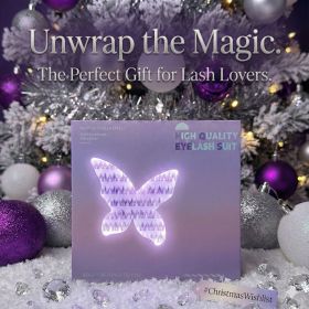 AYCUE Holiday Glam Christmas Special Edition High-Quality Eyelash Suit Subtle Natural Soft Finish Clean Band DIY Fluffy Lash Extension for Festiv (style: Sharp Manga)