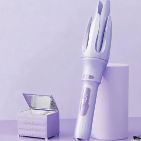 32mm Ceramic Glaze Auto Curler , 110V-240V Dual Voltage , 4 Temperature Settings & Auto Shut-Off , Safe Styling For Smooth Curls , Daily Hair Sty (Option: Pruple)